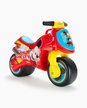 Vélo Sans Pédales Draisienne Mickey Mouse - Pour Enfants 1 à 3 Ans, Pneus 12 Pouces EVA, Siège Réglable, Poids 2,5 Kg