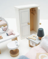 Mobilier pentru casuta, Le Toy Van, dormitor Daisylane, roz, din lemn - Elcokids