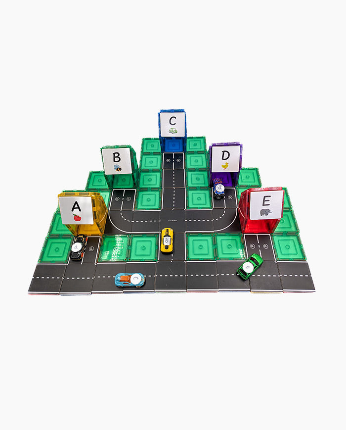 Set magnetic, Learn & Grow, Toppers Road Pack, 40 piese, 3 ani+