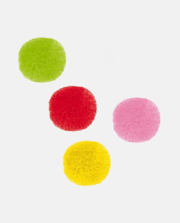 Joc creativ pentru decorat, Janod, Lama Pom Poms, 3 cartonase - Elcokids