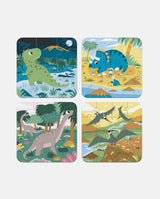 Puzzle progresiv 4 in 1, Janod, Dinozauri, cutie tip gentuta - Elcokids