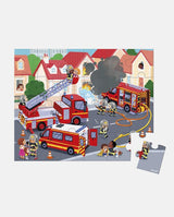 Puzzle Pompierii, Janod, 24 piese, 3 ani+ - Elcokids