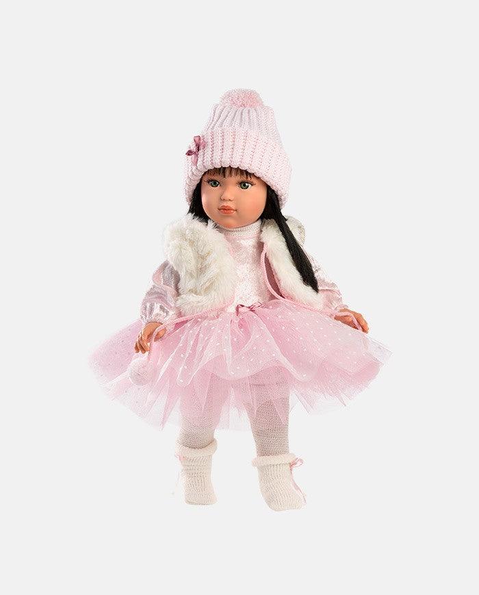 Papusa Llorens, Greta, cu fustita tutu roz, 40 cm - Elcokids