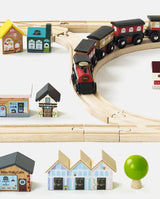 Set tren londonez, Le Toy Van, cu sine si accesorii, 120 piese - Elcokids
