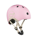 Casca de protectie pentru copii, sistem de reglare magnetic cu led, XXS-S, 45-51 cm, 1 an+, Rose, Scoot Ride - Elcokids