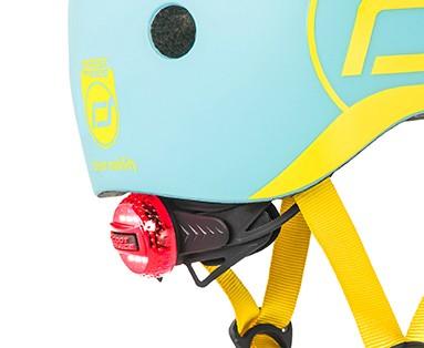 Casca de protectie pentru copii, sistem de reglare magnetic cu led, XXS-S, 45-51 cm, 1 an+, Blueberry, Scoot Ride - Elcokids