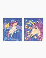 Set picteaza dupa numere, Janod, Unicorni, 7 ani+ - Elcokids