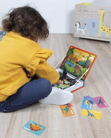 Joc educativ, Janod, Dinozauri, cu piese magnetice, 3 ani+ - Elcokids