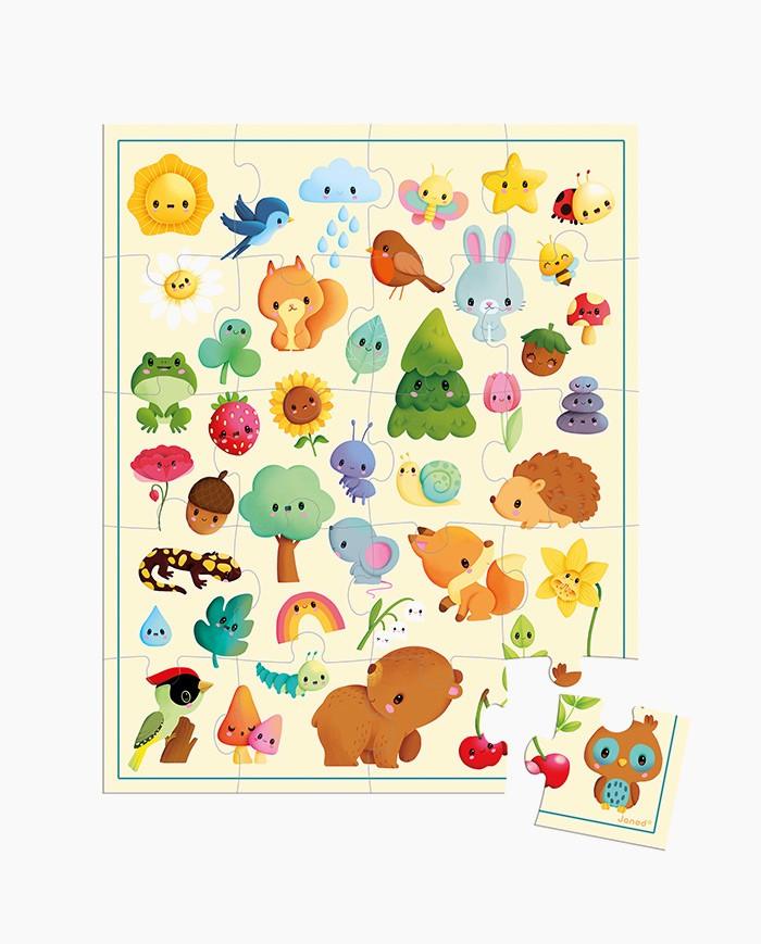 Puzzle Imagini din natura, Janod, 20 piese, 2 ani+ - Elcokids