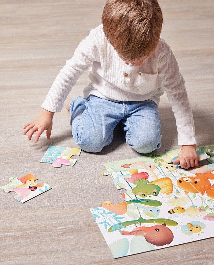 Puzzle Prietenii din gradina, Janod, 20 piese, 2 ani+ - Elcokids