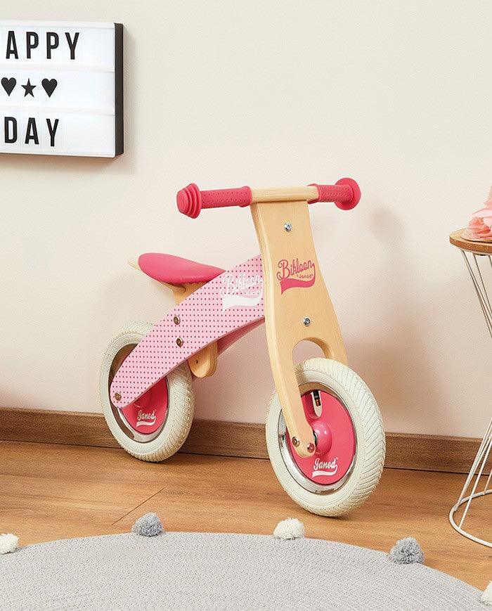Bicicleta fara pedale, Janod, roz, 2-4 ani - Elcokids