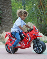 Motocicleta copii, Injusa, Moto Hawk, rosie, 3 ani+ - Elcokids