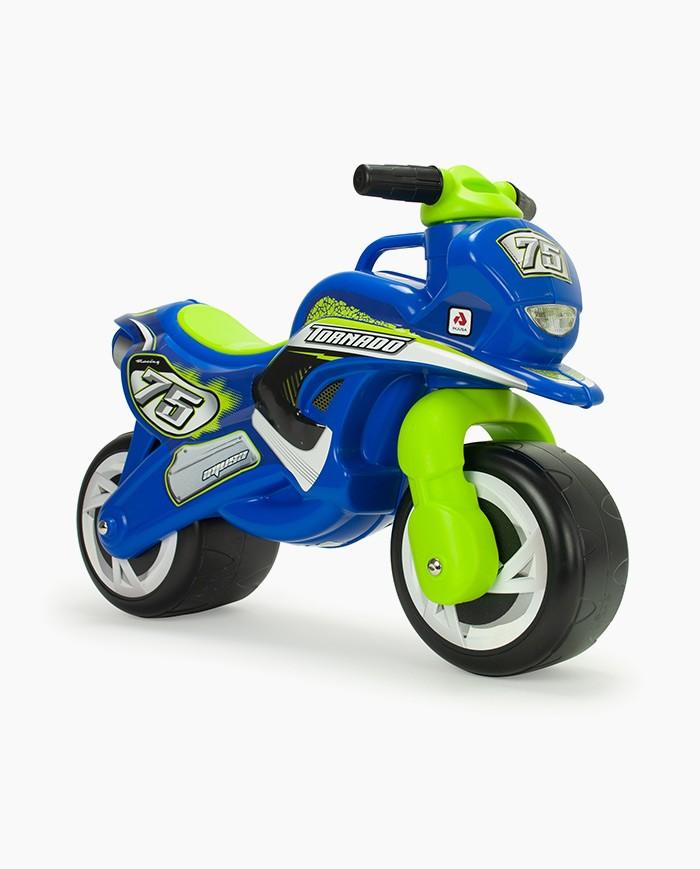 Motocicleta copii, Injusa, Tornado, albastra, 2 ani+ - Elcokids