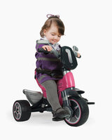Tricicleta cu maner detasabil, Injusa, Body Pink, cu pedale, 10 luni+ - Elcokids