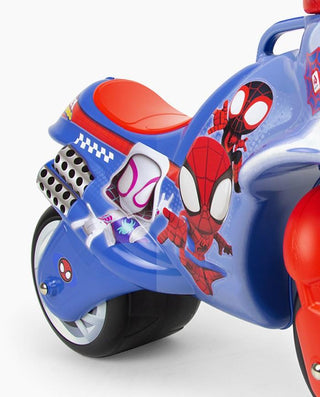 Bicicleta fara pedale copii, Injusa, Marvel, Spiderman, din plastic, 2 ani+ - Elcokids