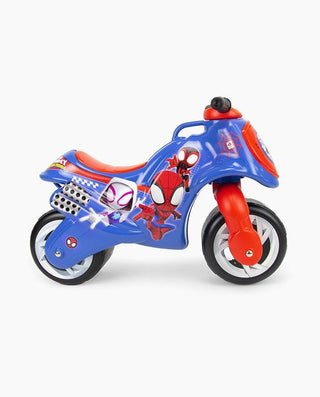Bicicleta fara pedale copii, Injusa, Marvel, Spiderman, din plastic, 2 ani+ - Elcokids