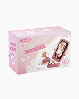 Imbracaminte Llorens, Bebelusi 35 cm, cu portbebe fuchsia, 5 piese - Elcokids