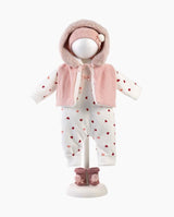 Imbracaminte Llorens, Bebelusi 44 cm, cu jacheta roz, 5 piese - Elcokids