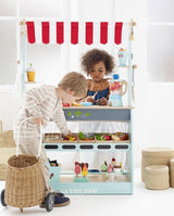 Stand 2 in 1, Le Toy Van, magazin si cafenea, din lemn, 3 ani+ - Elcokids