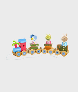Puzzle tip tren, Orange Tree Toys, Peter Rabbit, din lemn, 12 luni+ - Elcokids