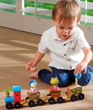 Puzzle tip tren, Orange Tree Toys, Peter Rabbit, din lemn, 12 luni+ - Elcokids