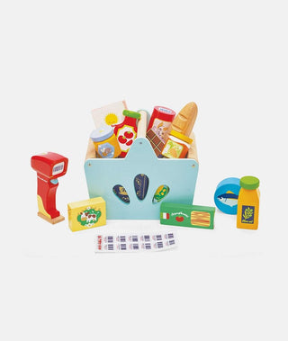 Set produse alimentare, Le Toy Van, cu scanner, din lemn, 2 ani+ - Elcokids