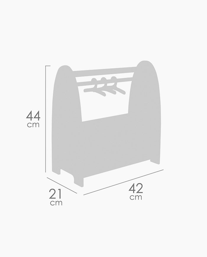 Dulapior din lemn cu sertare textile, Decuevas, Tulipe, 44 cm
