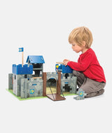 Castel din lemn, Le Toy Van, Excalibur, albastru - Elcokids