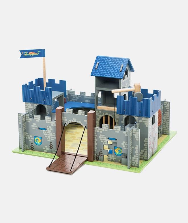 Castel din lemn, Le Toy Van, Excalibur, albastru - Elcokids