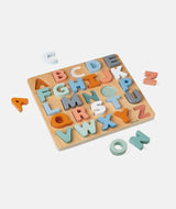 Puzzle alfabetic, Janod, din lemn, multicolor, 2-6 ani - Elcokids