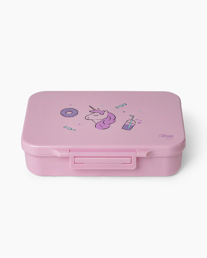 Caserola pentru pranz din tritan, Citron, Stormy Unicorn, 4 compartimente