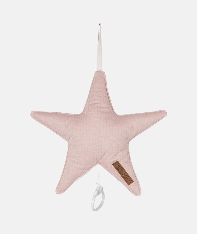 Jucarie muzicala, Little Dutch, Pure Pink, stea, 27 x 27 cm - Elcokids