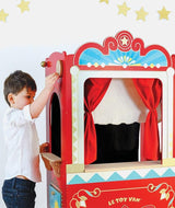 Teatru de papusi, Le Toy Van, din lemn, rosu, 3 ani+ - Elcokids