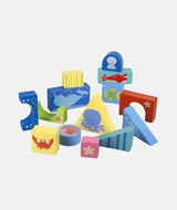 Puzzle cu cuburi, Orange Tree Toys, Sealife, 12 luni+ - Elcokids