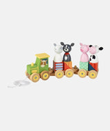 Puzzle tip tren, Orange Tree Toys, cu animale de la ferma - Elcokids