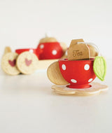 Set de ceai cu tavita, Le Toy Van, 12 piese, din lemn, 3 ani+ - Elcokids