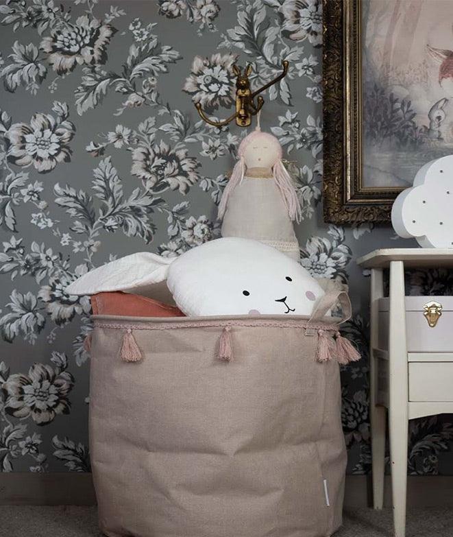 Perna forma iepuras, JaBaDaBaDo, din bumbac, alba, 25 x 45 cm - Elcokids