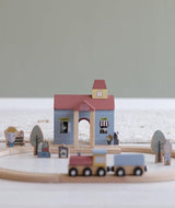 Gara cu figurine, Little Dutch, din lemn, 13 piese - Elcokids