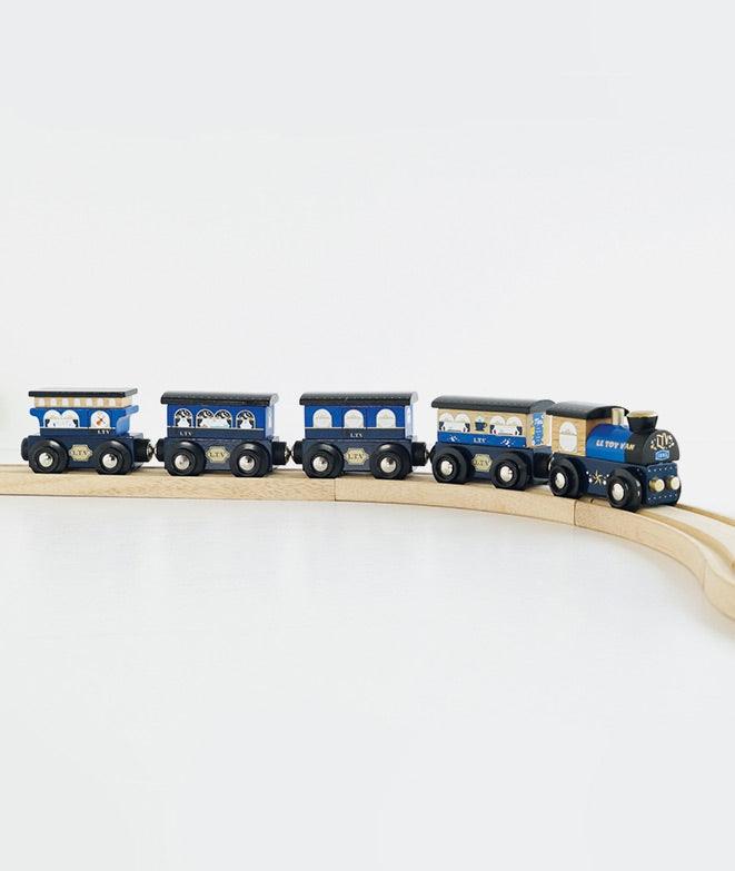 Trenulet Twilight, Le Toy Van, din lemn, albastru - Elcokids