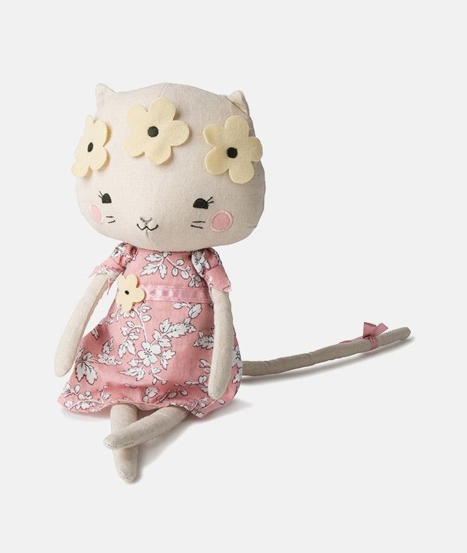 Pisica Kitty Cat, Picca Loulou, din bumbac, 33 cm - Elcokids