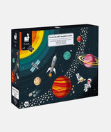 Puzzle educativ, Janod, sistemul solar, 100 piese, 5 ani+ - Elcokids