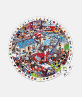 Puzzle 2 in 1, Janod, pompierii in misiune, 208 piese, 6 ani+ - Elcokids