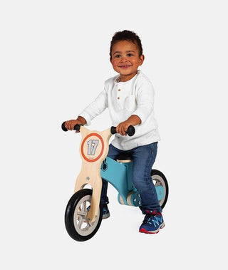 Bicicleta de echilibru, Janod, cu scaun reglabil, albastra, 2 ani+ - Elcokids