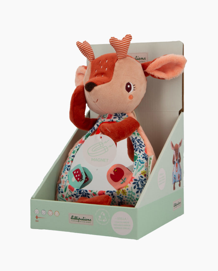 Jucarie cu activitati, Lilliputiens, Caprioara Stella cu oglinda, 3 luni+