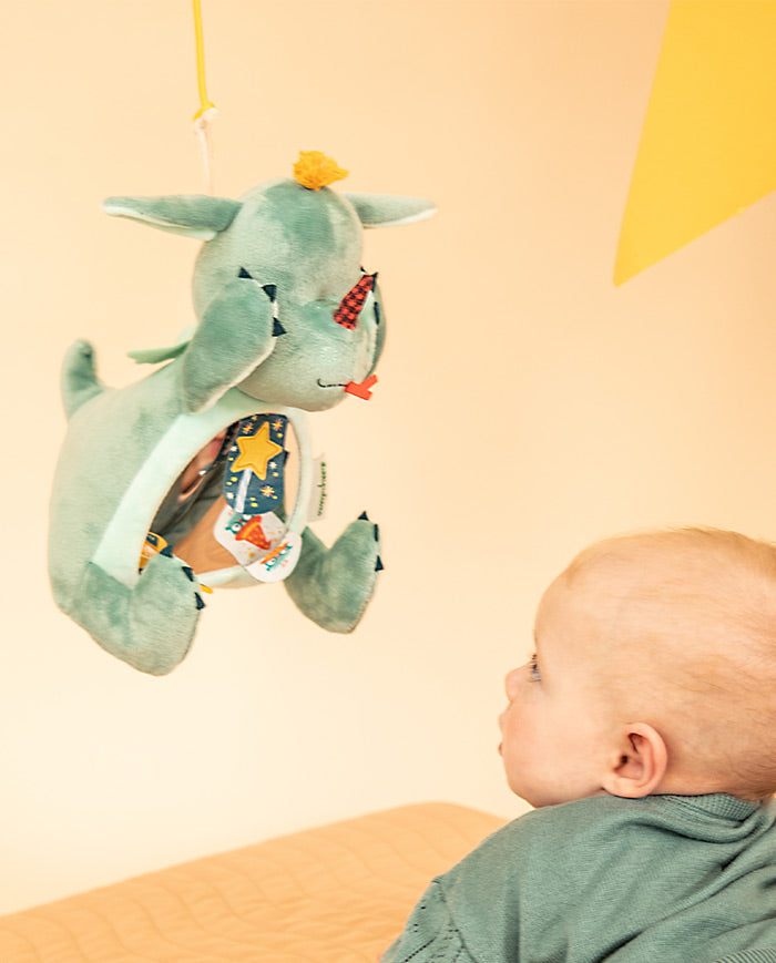 Jucarie cu activitati, Lilliputiens, Dragonul Joe cu oglinda, 3 luni+