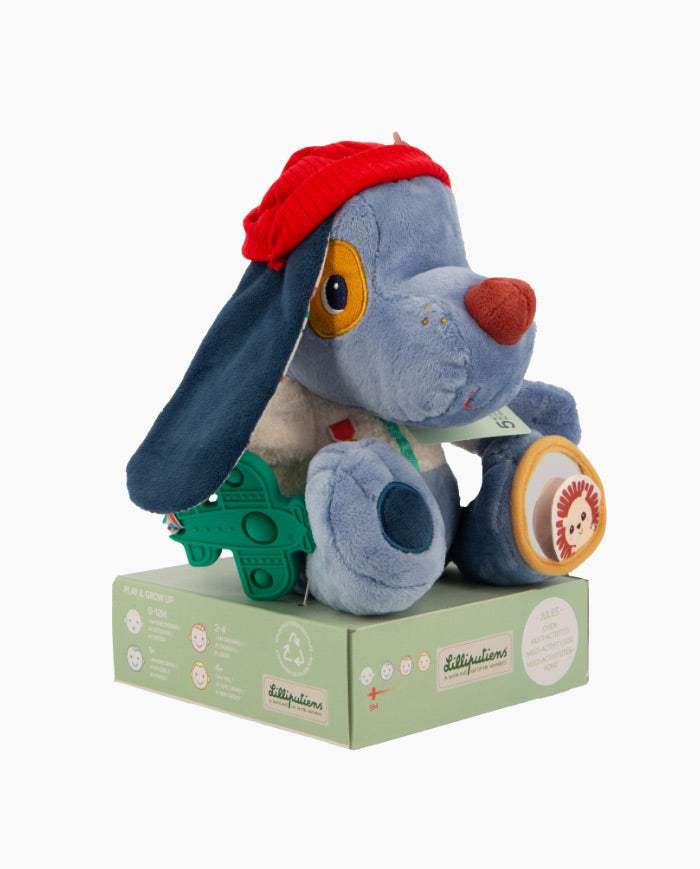 Jucarie zornaitoare cu activitati, Lilliputiens, Catelusul Jules, 9 luni+