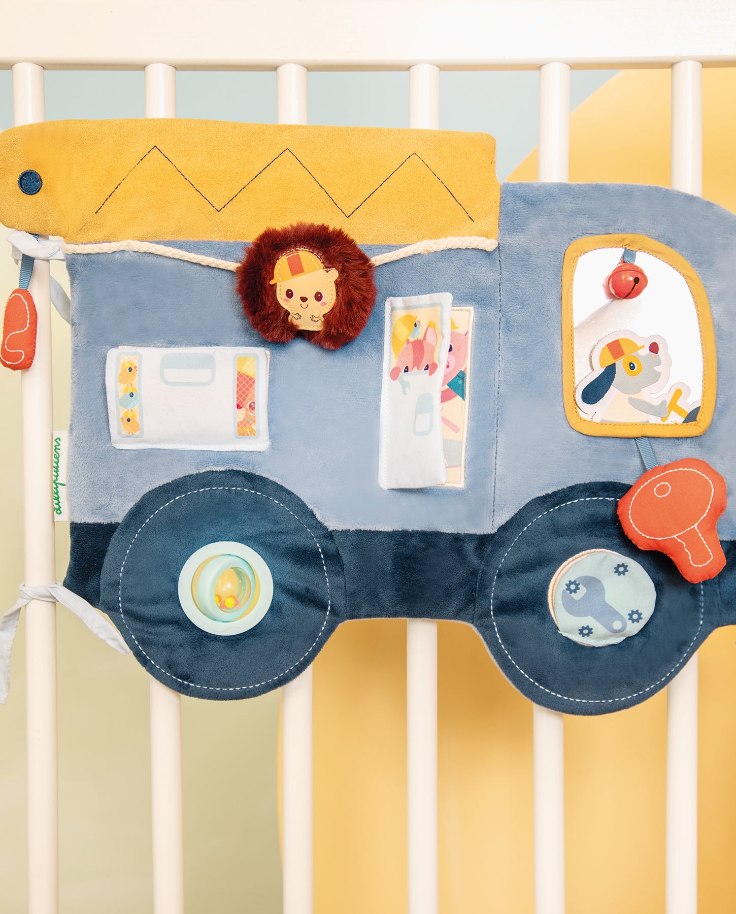 Panou soft cu activitati, Lilliputiens, mesterul Jules, 3 luni+