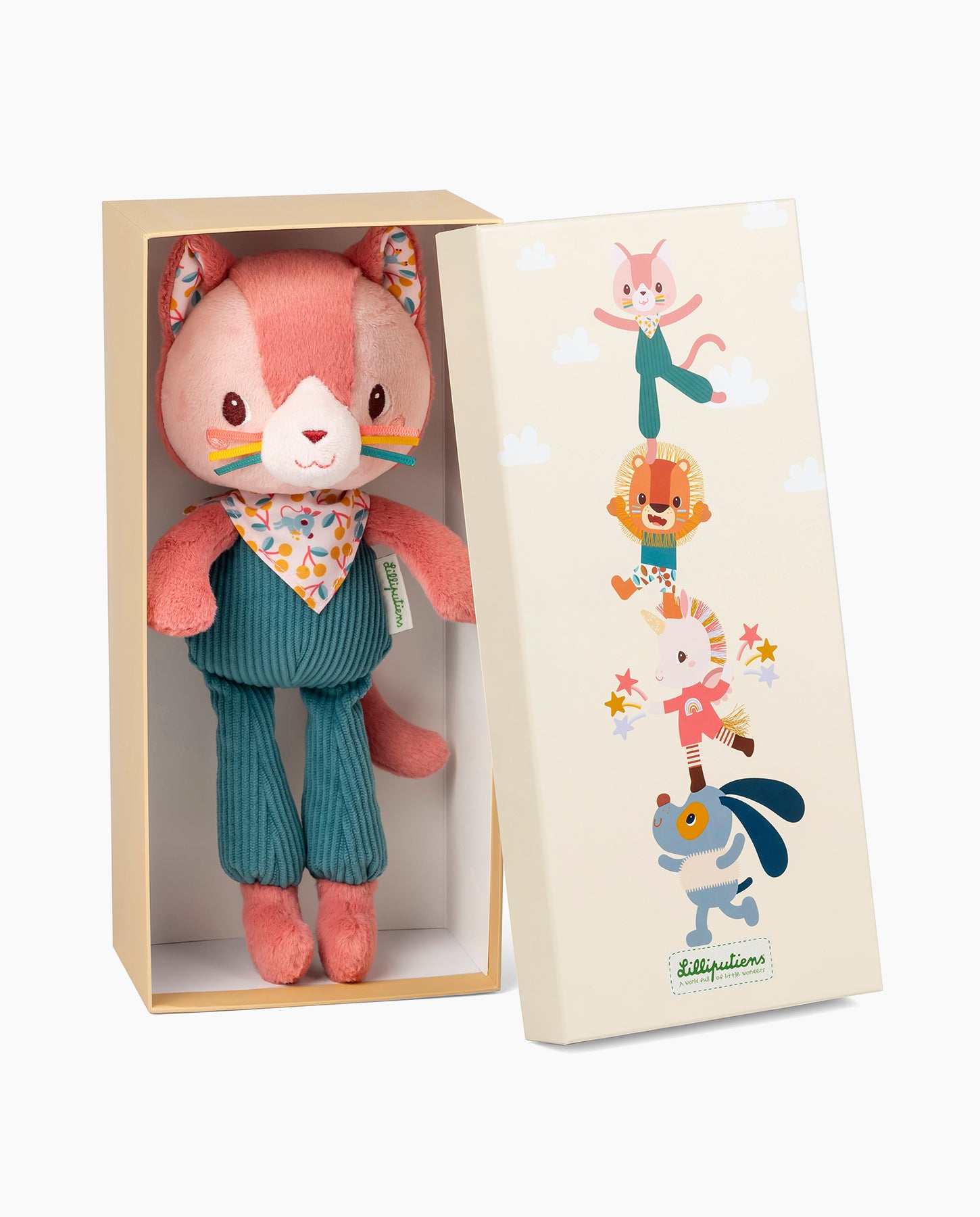 Jucarie din plus, Lilliputiens, pisicuta Jeanne, in cutie cadou, 3 luni+
