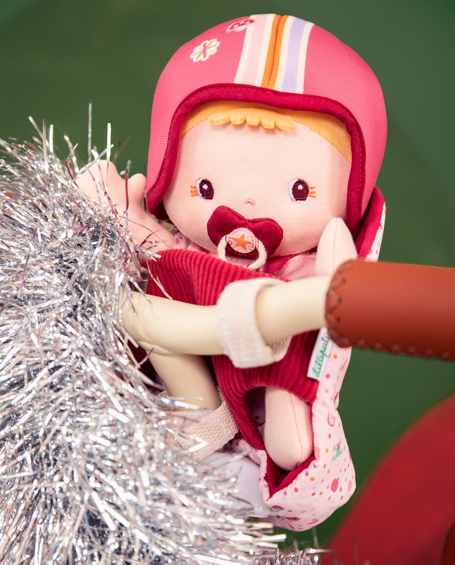 Papusa bebelus, Lilliputiens, Lena, cu scaun pentru bicicleta, 18 luni+