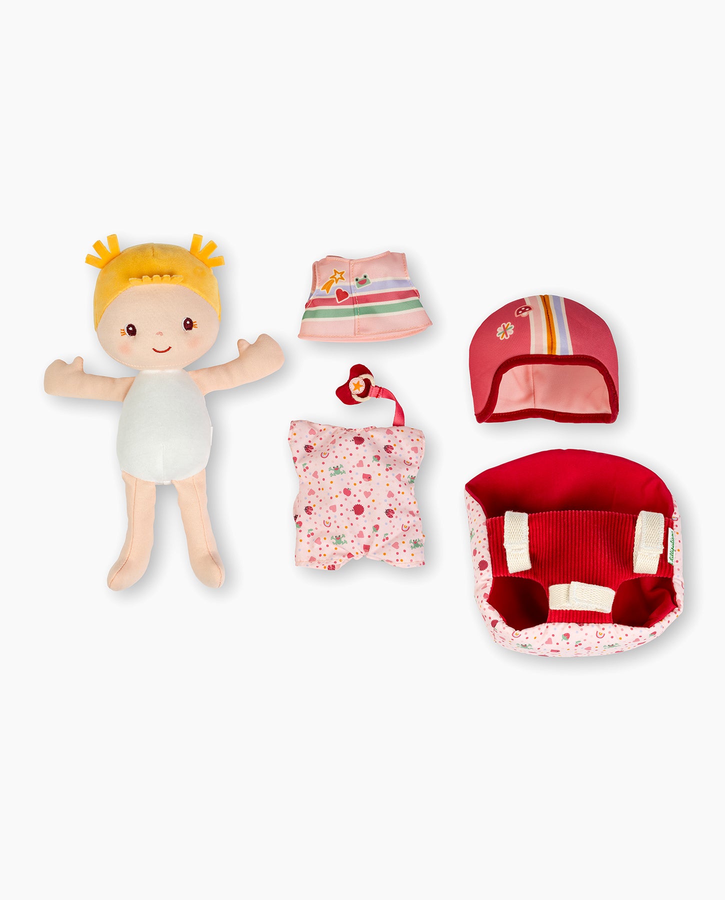 Papusa bebelus, Lilliputiens, Lena, cu scaun pentru bicicleta, 18 luni+